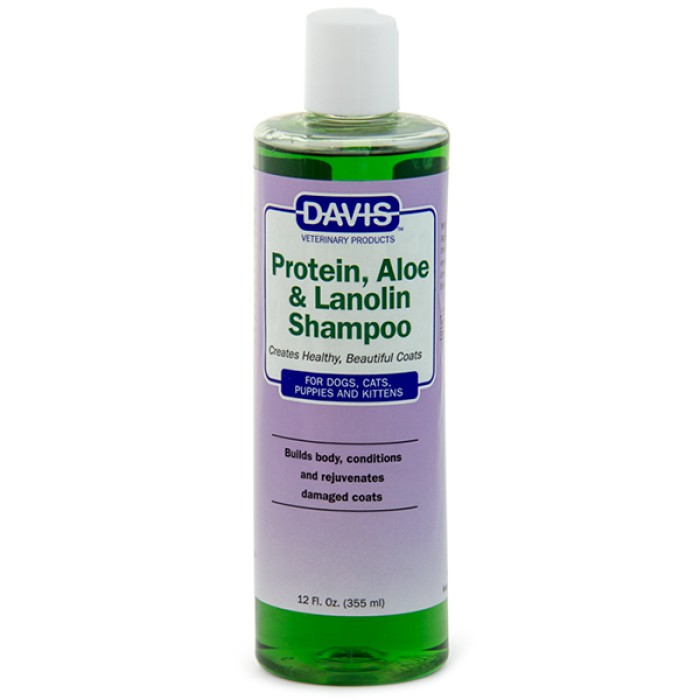 Davis Protein & Aloe & Lanolin Shampoo ДЭВИС ПРОТЕИН АЛОЭ ЛАНОЛИН шампунь для собак, котов, концентрат, 355 мл