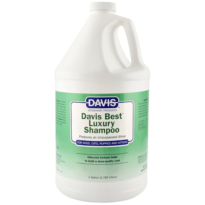 Davis Best Luxury Shampoo ДЭВИС БЕСТ ЛАКШЕРИ шампунь для блеска шерсти у собак и котов, концентрат, 3.8 л