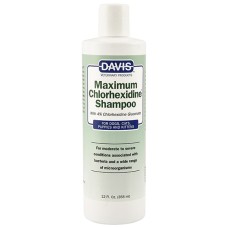 Davis Maximum Chlorhexidine Shampoo ДЕВІС МАКСИМУМ ХЛОРГЕКСИДИН шампунь з 4% хлоргексидином для собак та котів захворюваннями шкіри та вовни, 355 мл