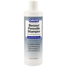 Davis Benzoyl Peroxide Shampoo ДЭВИС 2,5% БЕНЗОИЛ ПЕРОКСИД шампунь для собак и котов с демодекозом и дерматитами, 355 мл