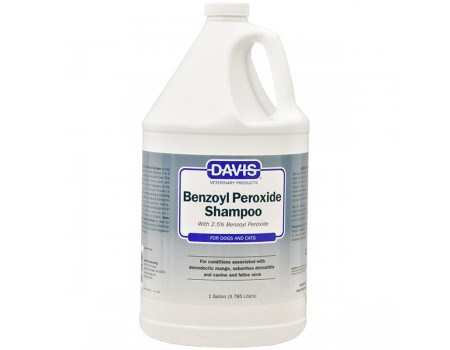 Davis Benzoyl Peroxide Shampoo ДЭВИС 2,5% БЕНЗОИЛ ПЕРОКСИД шампунь для собак и котов с демодекозом и дерматитами, 3.8 л