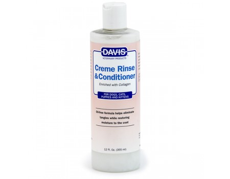 Davis Creme Rinse & Conditioner ДЕВІС КРЕМ РІНЗ ополіскувач та кондиціонер з колагеном для собак, котів, концентрат, 355 мл