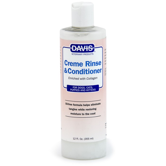Davis Creme Rinse & Conditioner ДЕВІС КРЕМ РІНЗ ополіскувач та кондиціонер з колагеном для собак, котів, концентрат, 355 мл