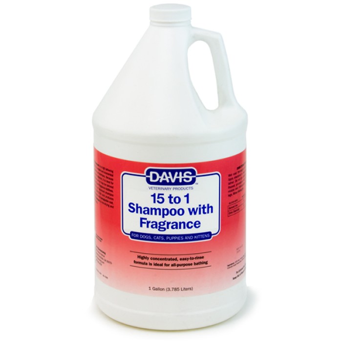 Davis 15 to 1 Fragrance-Free ДЭВИС 15:1 шампунь без запаха для собак и кошек, концентрат, 3.8 л