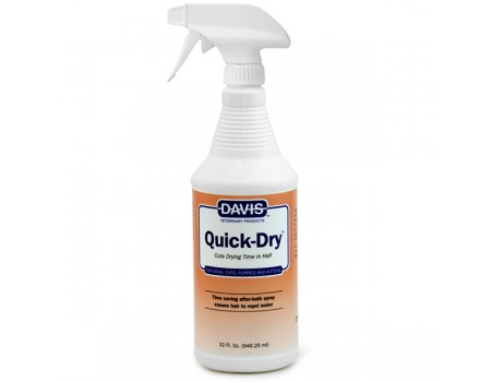 Davis Quick-Dry Spray ДЕВІС ШВИДКА СУШКА спрей для собак та котів , 0.946 л.