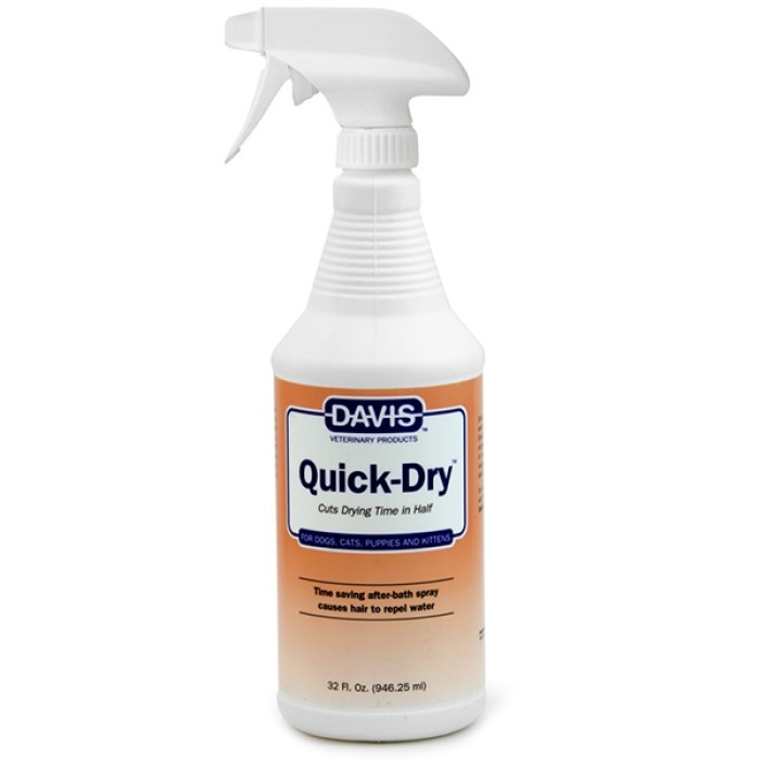 Davis Quick-Dry Spray ДЕВІС ШВИДКА СУШКА спрей для собак та котів , 0.946 л.