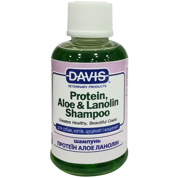 Davis Protein & Aloe & Lanolin Shampoo ДЭВИС ПРОТЕИН АЛОЭ ЛАНОЛИН шампунь для собак, котов, концентрат, 50 мл