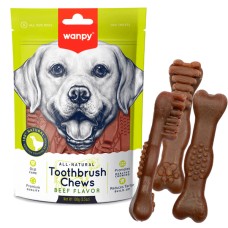 Wanpy Toothbrush Chews Beef ВАНПИ ЗУБНАЯ ЩЕТКА жевательное лакомство со вкусом говядины для собак, 0.1 кг