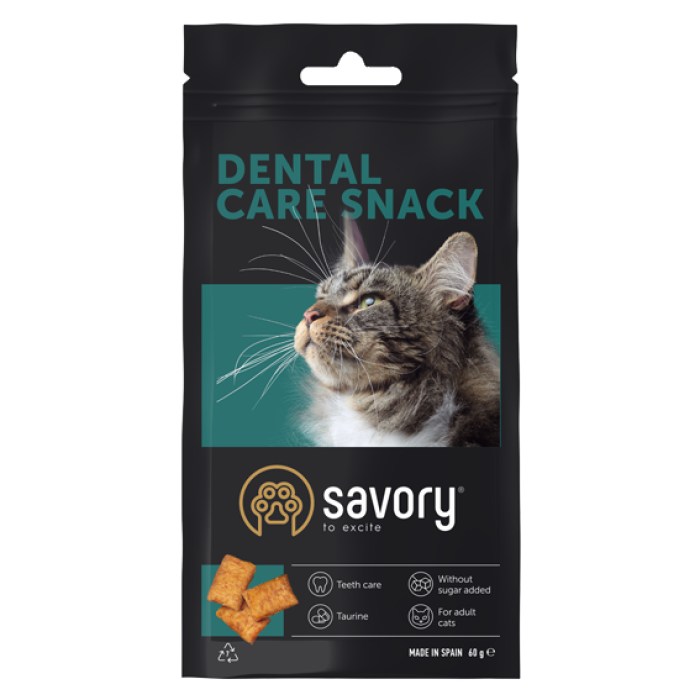 Лакомство для поощрения кошек Savory Snack Dental Care, подушечки для гигиены зубов, 60 г