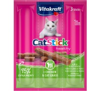 М'ясні палички Vitakraft  Cat Stick Chicken & Cat grass, для котів, з ..