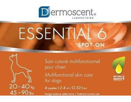  Дермосент Эссеншл Dermoscent ESSENTIAL-6 spot-Капли по уходу за кожей и шерстью собак 20-40 кг   (1 пипет.) 2,4мл