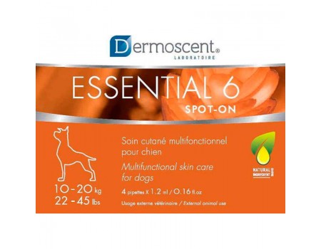  Дермосент Эссеншл Dermoscent ESSENTIAL-6 spot-Капли по уходу за кожей и шерстью собак 10-20 кг  (1 пипет.) 1,2мл