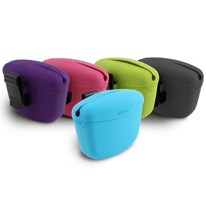 Dexas Pooch Pouch Контейнер для ласощів із кліпсою на пояс для собак блакитний 11,7 x 7,8 x 8,9 см