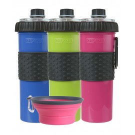 Dexas Snack DuO with Collapsible Cup Бутылка двойная для воды и корма ..