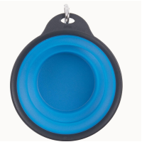 Dexas Collapsible Travel Cup Миска складана з карабіном для собак і кішок, МАЛА, блакитна, 240 мл