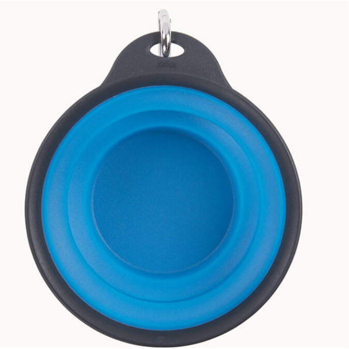 Dexas Collapsible Travel Cup Миска складана з карабіном для собак і кішок велика, (2 мірні склянки) блакитна 480мл