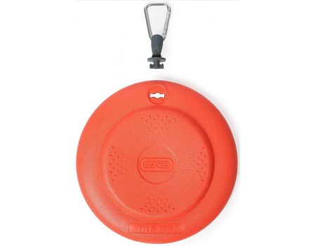 Dexas Off Leash Frisbee Flyer  Летающая тарелка с карабином, оранжевая