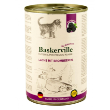 Влажный корм Baskerville Super Premium Lachs Mit Brombeeren для котят, лосось с ежевикой, 400 г