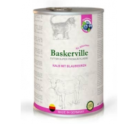 Влажный корм Baskerville Super Premium Kalb Mit Brlaubeeren для котов,..