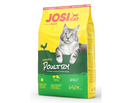 JosiCat Crunchy Chicken - сухой корм для взрослых кошек, мясо птицы,  0,65 кг
