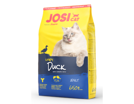 JosiCat Crispy Duck - сухий корм для дорослих кішок, качка, 0,65 кг