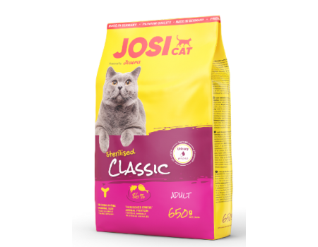 JosiCat Sterilised Classic - сухой корм для взрослых стерилизованных кошек 0,65 кг