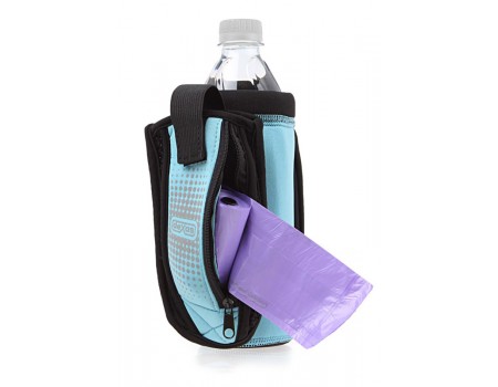 Dexas BottlePocket with Travel Cup сумка зі складною мискою для води та аксесуарів, блакитна.