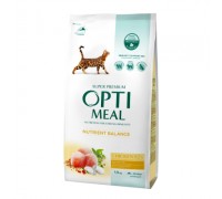 Сухий корм Optimeal, для котів, з куркою, 1,5 кг..