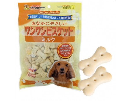DoggyMan Healthy Biscuit Milk ДОГГИМЕН БИСКВИТ С МОЛОКОМ печенье, лакомство для собак, 0,2 кг