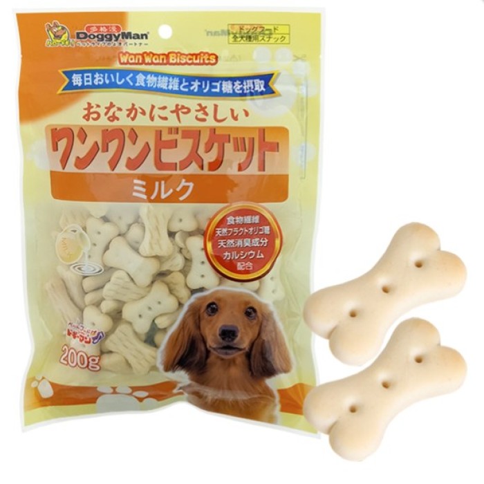DoggyMan Healthy Biscuit Milk ДОГГИМЕН БИСКВИТ С МОЛОКОМ печенье, лакомство для собак, 0,2 кг