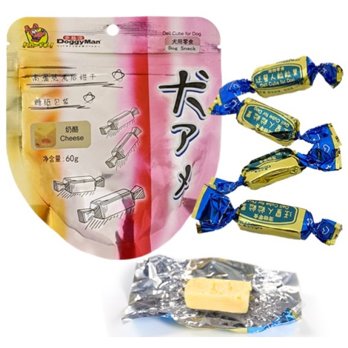 DoggyMan Deli Cube Cheese ДОГГІМЕН ЦУКЕРКИ КУБИКИ З СИРОМ ласощі для собак, 0,06 кг