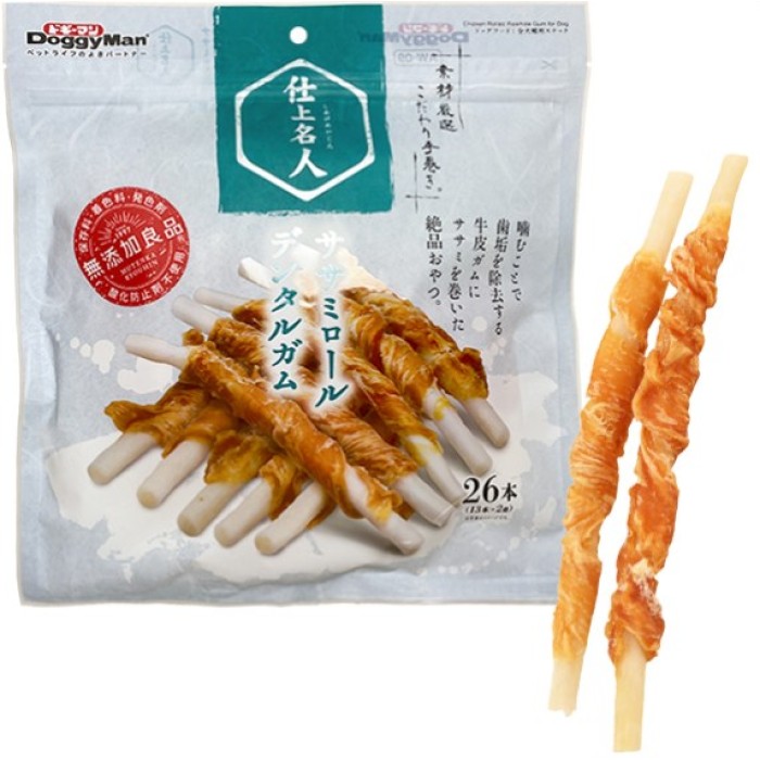 DoggyMan Chicken Fillet Dental Gum ДОГГІМЕН ВЯЛЕНА КУРИЦЯ жуйка 12 см, ласощі для собак, 0,156 кг