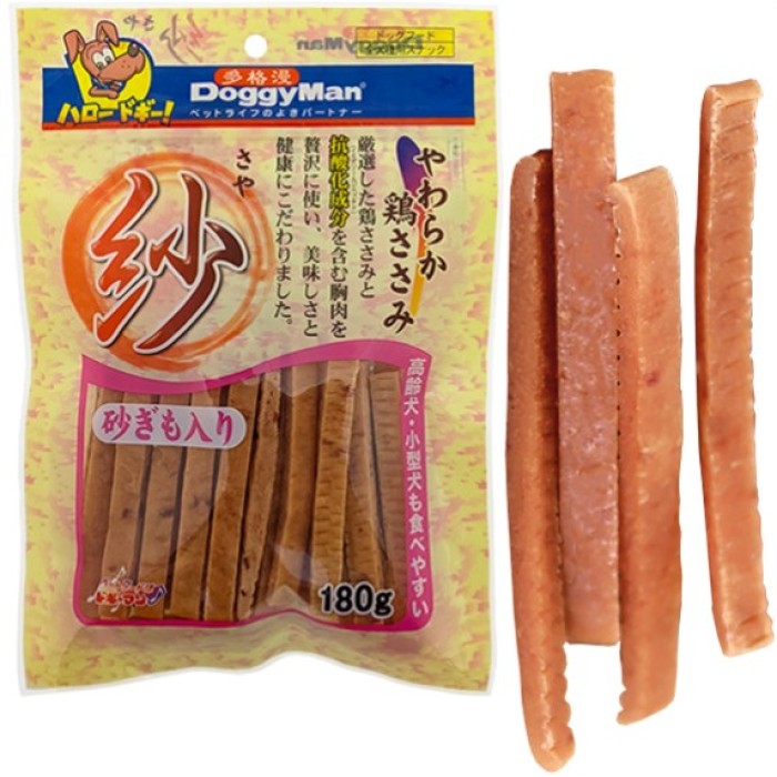 DoggyMan Soft Chicken Strip Gizzard ДОГГИМЕН КУРИНЫЕ ПАЛОЧКИ С КУРИНЫМИ ЖЕЛУДКАМИ лакомство для собак, 0,18 кг