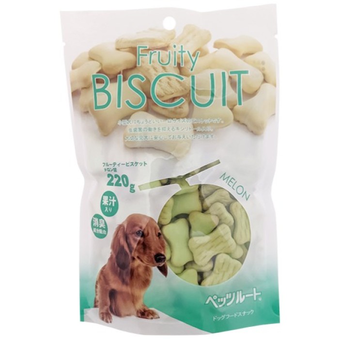 DoggyMan Biscuit Melon ДОГГІМЕН БИСКВІТ ДИНЯ фруктове печиво, ласощі для собак, 0,22 кг