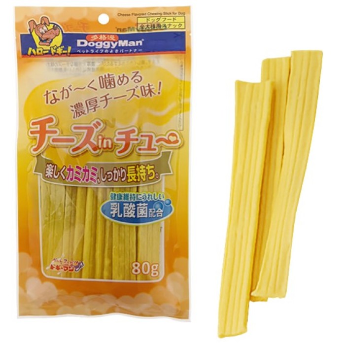 DoggyMan Cheese Chewing Stick ДОГГИМЕН ПАЛОЧКИ С СЫРОМ жевательное лакомство для собак, М, 14,5 см,  0,08 кг