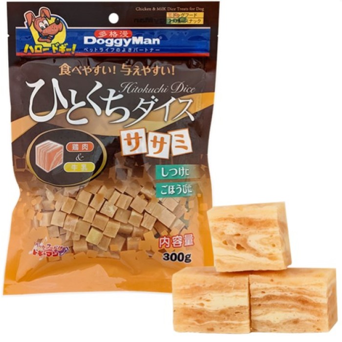 DoggyMan Chicken&Milk Dice Treats ДОГГИМЕН КУБИКИ КУРИЦА МОЛОКО лакомство для собак,  0,3 кг