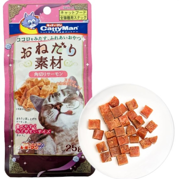CattyMan Salmon Bits КЕТТИМЕН ЛОСОСЬ шматочки філе ласощі для котів, 0,025 кг