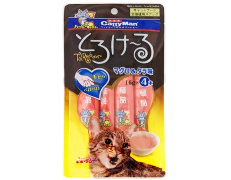 CattyMan Tuna&Codfish КЕТТИМЕН СМАЧНІ ТУНЕЦЬ ТРЕСКА рідкі ласощі для котів, 4*0,016 кг