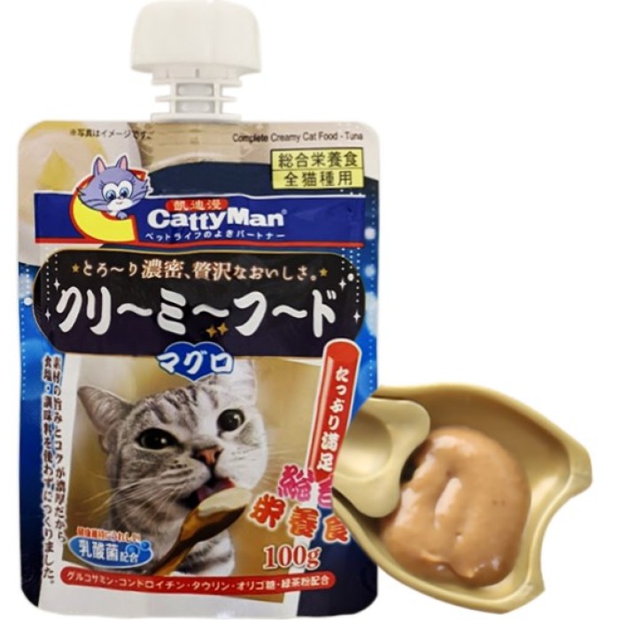 CattyMan Complete Creamy Food Tuna КЕТТИМЕН КРЕМ-СУП З ТУНЦЕМ рідкий корм для котів, 0,1 кг