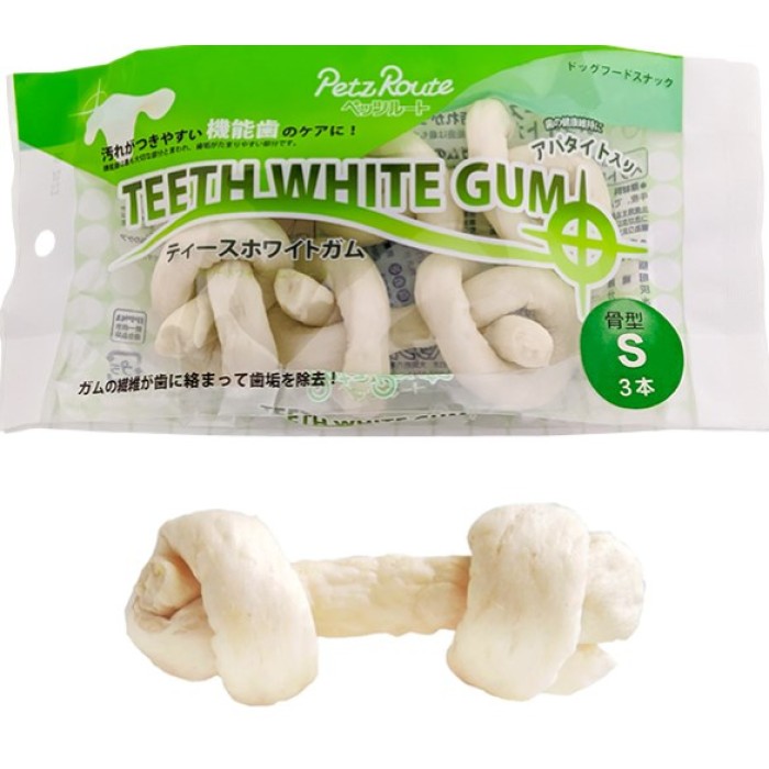 Petz Route Teeth White Gum ПЕТС РУТ КОСТЬ ДЛЯ ЧИСТКИ ЗУБОВ жевательное лакомство для собак, S, 3×95г
