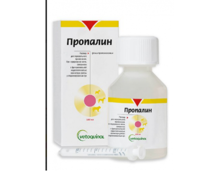 Пропалин сироп орал для повышения тонуса уретры,0,03мл/кг 2р/д,100мл,Франция