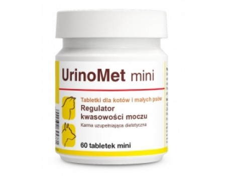 Dolfos UrinoMet mini (Уриномет міні) - добавка для лікування та профілактики МКБ у собак малих порід та кішок 60т