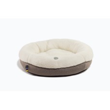 Овальный лежак Harley and Cho Bagel Fur, молочный, S (60х50 cm)