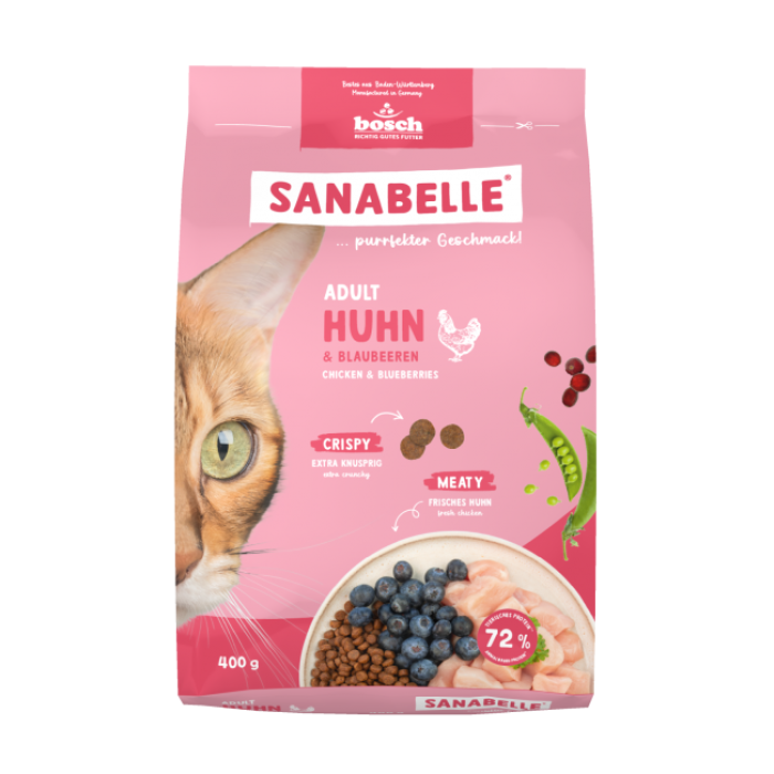 Корм для котів Sanabelle Adult (курка та чорниця) 400 г