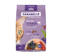 Сухий корм Sanabelle Adult, для дорослих котів, страус із чорницями, 4..