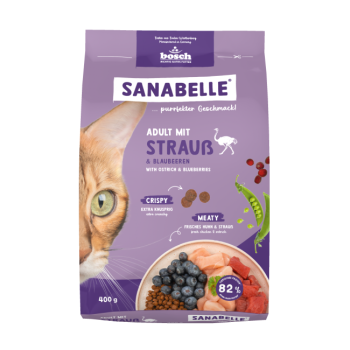 Корм для котів Sanabelle Adult (страус із чорницями) 400 г