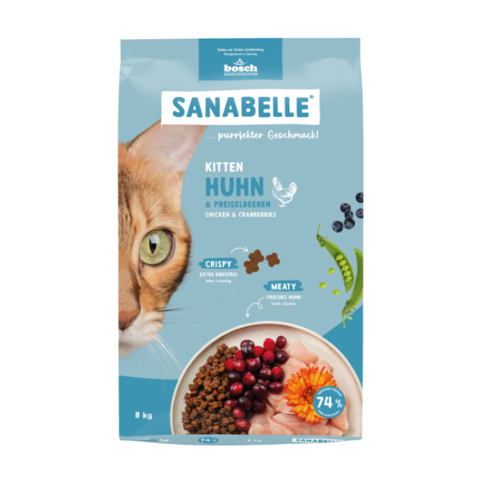Корм для котів Sanabelle Kitten (курка із журавлиною) 8 кг