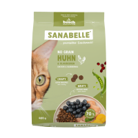Сухий корм Sanabelle No Grain, для дорослих котів, беззерновий, курка із чорницями, 400 г