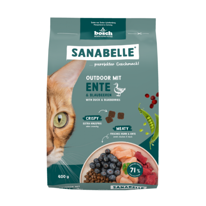 Корм для котів Sanabelle Outdoor (качка із чорницями) 400 г