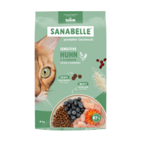 Сухий корм Sanabelle Sensetive, для котів із чутливим травленням,  курка із чорницями, 8 кг